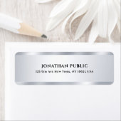 Custom Silver Modern Simple Elegant Return Address ラベル (インサイチュ)