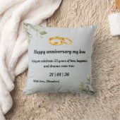 Custom Silver Wedding Anniversary Throw Pillow | E クッション (ブランケット)