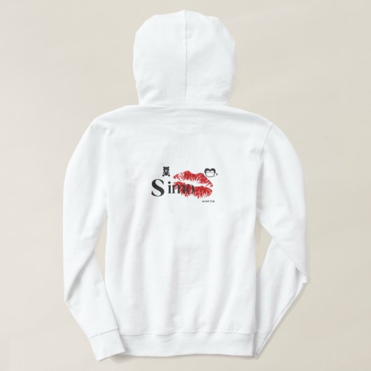  Custom Simo Name Apparel - Modern Streetwear Styl パーカ (デザイン裏面)