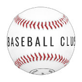 Custom Simple Baseball Club Name and Logo 野球ボール (裏面)