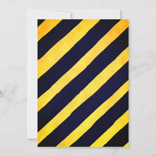 Custom Simple Construction Crew Birthday Celebrate 招待状 (裏面)