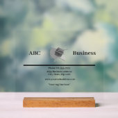 Custom simple design with logo アクリルサイン (ニュートラル)