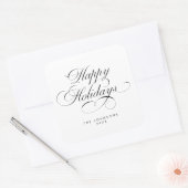 Custom Simple Elegant Script Christmas Holiday スクエアシール (封筒)