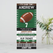 Custom simple Football Ticket Birthday Invitation 招待状 (スタンド正面)