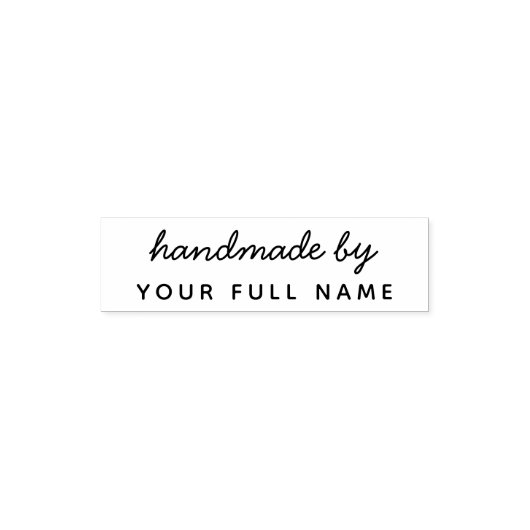  Custom Simple Handwritten Script "Handmade By" セルフインキングスタンプ (デザイン)