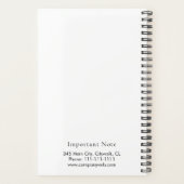 Custom Simple Logo Professional Planner プランナー手帳 (裏面)