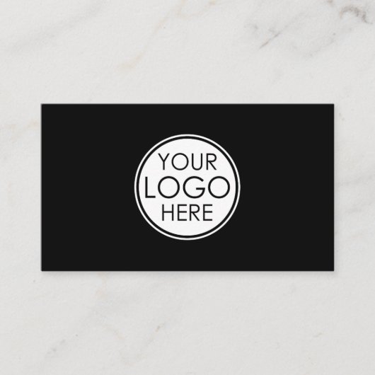 Custom Simple Minimalist Logo Black 名刺 (正面)
