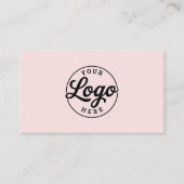 Custom Simple Minimalist Logo Blush Pink 名刺 (正面)