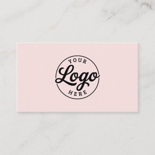 Custom Simple Minimalist Logo Blush Pink 名刺 (正面)