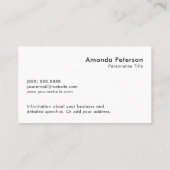 Custom Simple Minimalist Logo White 名刺 (裏面)