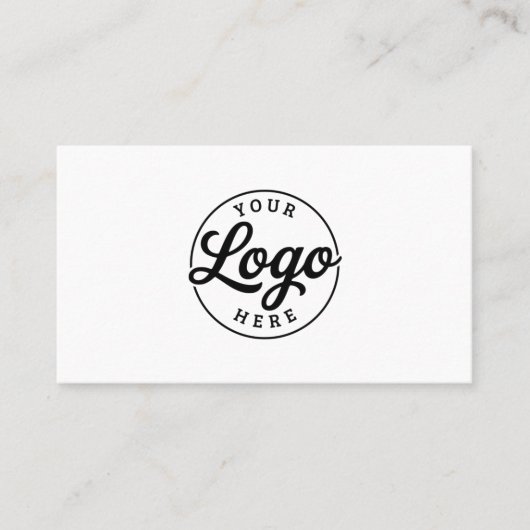 Custom Simple Minimalist Logo White 名刺 (正面)