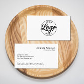 Custom Simple Minimalist Logo White 名刺