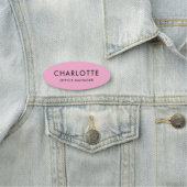 Custom Simple Professional Magnetic Pink 名札 (インサイチュ)