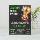 Custom Simple Soccer Birthday Invitation 招待状 (スタンド正面)