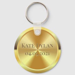 Custom Simulated Engraved Gold キーホルダー