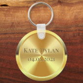 Custom Simulated Engraved Gold キーホルダー (正面)