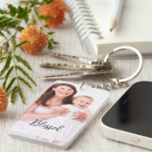 Custom Single Portrait Vertical Personal Photo  キーホルダー (正面右)
