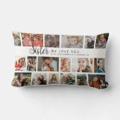 Custom Sister 18 Photo Collage ランバークッション (裏面)
