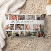 Custom Sister 18 Photo Collage ランバークッション (ブランケット)