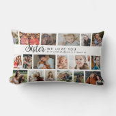 Custom Sister 18 Photo Collage ランバークッション (正面)