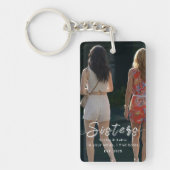 Custom Sisters Photo Keychain – Gift for Her キーホルダー (正面)