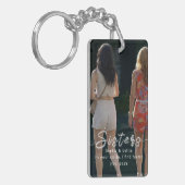 Custom Sisters Photo Keychain – Gift for Her キーホルダー (正面左)