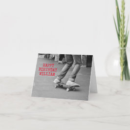 Custom Skateboard Birthday or Thank You Card サンキューカード