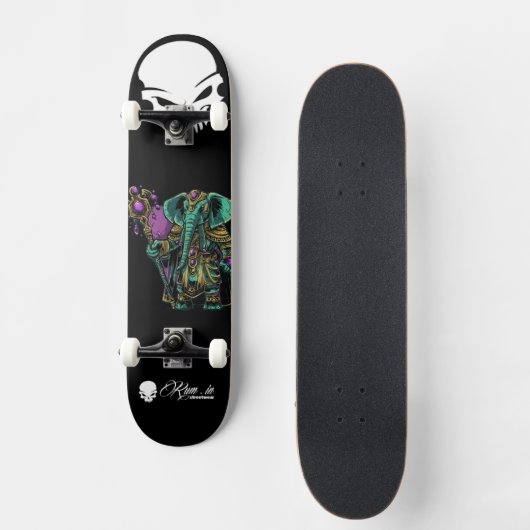 Custom Skateboard Deck - "Elephant Druid" スケートボード (正面)