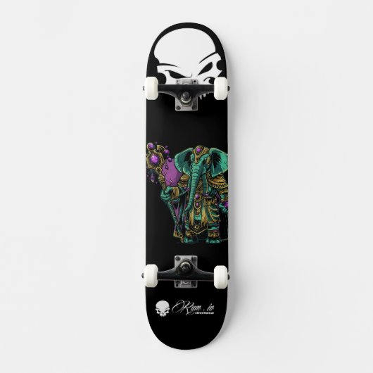 Custom Skateboard Deck - "Elephant Druid" スケートボード (正面)