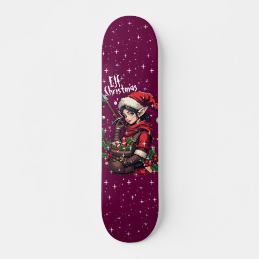 Custom Skateboard Deck - "Elf Christmas" スケートボード (正面)
