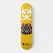 Custom Skateboard Deck - "Mutant Biohazard" スケートボード (正面)