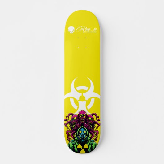 Custom Skateboard Deck - "Mutant Biohazard 2"  スケートボード (正面)