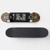 Custom Skateboard Deck - "Peace and Love" スケートボード (横)