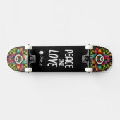 Custom Skateboard Deck - "Peace and Love" スケートボード (横)