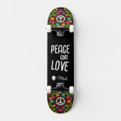 Custom Skateboard Deck - "Peace and Love" スケートボード (正面)