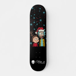 Custom Skateboard Deck - "Rick and Morty Christmas スケートボード