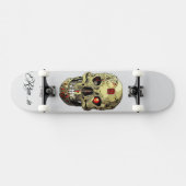 Custom Skateboard Deck - "Skull Cyborg" スケートボード (横)