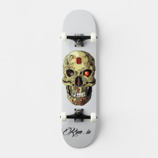 Custom Skateboard Deck - "Skull Cyborg"  スケートボード