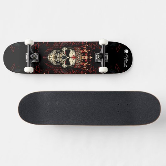Custom Skateboard Deck - "Skull King" スケートボード (横)