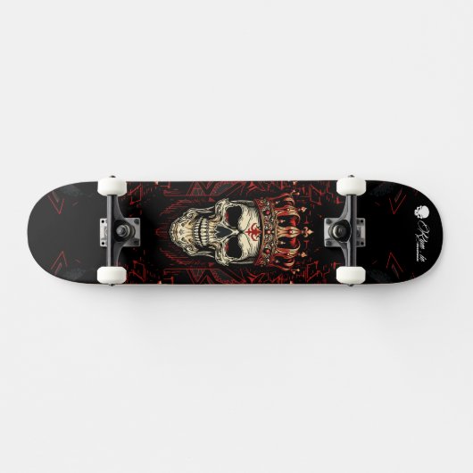 Custom Skateboard Deck - "Skull King" スケートボード (横)
