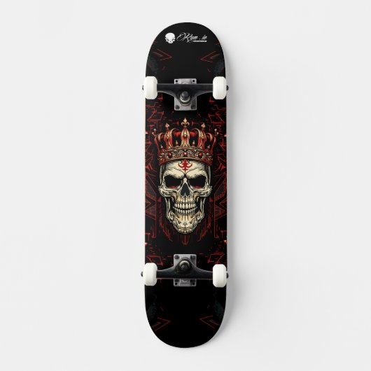 Custom Skateboard Deck - "Skull King" スケートボード (正面)