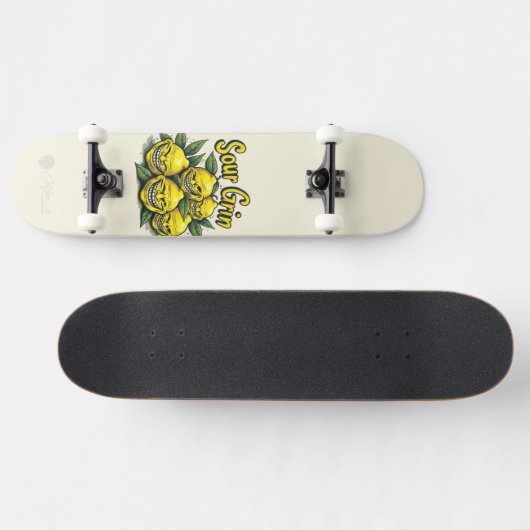 Custom Skateboard Deck - "Sour Grin" スケートボード (横)