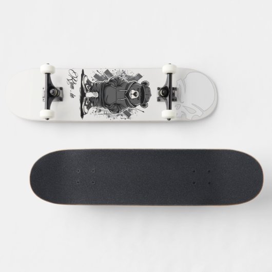 Custom Skateboard Deck - "Street Bear" スケートボード (横)