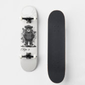 Custom Skateboard Deck - "Street Bear" スケートボード (正面)