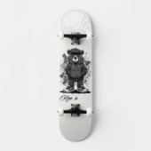 Custom Skateboard Deck - "Street Bear" スケートボード (正面)