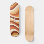 Custom Skateboard with 70s Retro Wave Graphic スケートボード (正面)