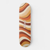 Custom Skateboard with 70s Retro Wave Graphic スケートボード (正面)
