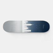 Custom Skateboard with City Skyline Design スケートボード (横)