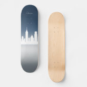 Custom Skateboard with City Skyline Design スケートボード (正面)