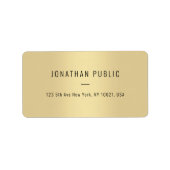 Custom Sleek Gold Modern Simple Template Address ラベル (正面)